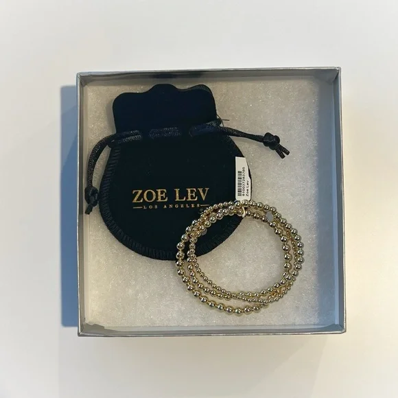 Zoe Lev Gold Fill Stack Bead Bracelet NWT - Picture 4 of 7